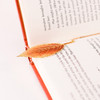 Easy page finding - Appree Zelkova Leaf Metal Bookmark with Chain