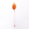 Nature-inspired detail - Appree Zelkova Leaf Metal Bookmark with Chain