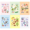 Pack of 6 Sheets - 7321 Design Ggu Ggu Removable Deco Sticker Pack Ver8
