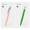 Saffron Pink, Apple green - Black Point Pen 0.5mm