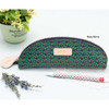 Ardium Half moon zipper pencil case with flower pattern