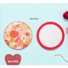 Ardium Flower pattern pocket round handy mirror