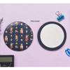 Ardium Flower pattern pocket round handy mirror