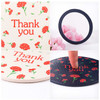 Ardium Flower pattern thank you pocket round handy mirror