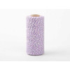 Dailylike Roll Twine cotton string - Violet with white stripe 236yd