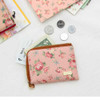 Wanna This Pour vous flower pattern half zip around wallet