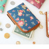 Wanna This Pour vous flower pattern half zip around wallet