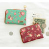 Wanna This Pour vous flower pattern half zip around wallet