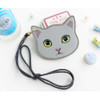 Jetoy Choo Choo cat petit flat card case with neck strap