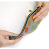 Pony circle pattern flat pouch pencil case