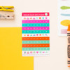 Color date adhesive sticker set of 6 sheets