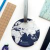 Indigo - World map travel luggage name tag