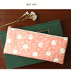 But dot - Promenade flower pattern wide zipper pouch