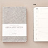 Gray - 2015 Linen fabric cover dated journal