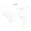 World map - Classic agenda large undated diary