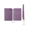 Lavender - Smiley flat card holder with reel strap