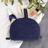 Blue - The Basic felt round standing zipper pouch ver.3