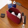 Red - The Basic felt round standing zipper pouch ver.3