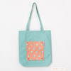 Peach - Mr.wood pocket foldable eco tote bag