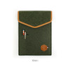 Khaki - The basic felt iPad Tablet PC 10 inch pouch
