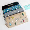 Ghost pop zip around medium long wallet
