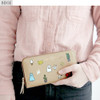 Beige - Ghost pop zip around medium long wallet