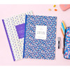 In the full bloom flowery lined notebook large