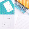 Detail of Geometric pattern lined notebook small