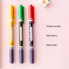 Pattern bright color 0.4mm twin gel pen