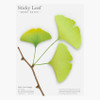 Ginkgo leaf green sticky memo notes Large