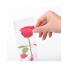Red rose sticky memo notes