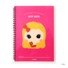 Pink - Wirebound cute girl lined notebook