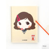 Beige - cute girl plain notebook