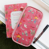 Pink - Willow story pattern zip around pencil case