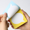 Text balloon message double sided memo pad