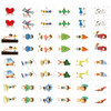 Pack of 96 stickers - Nacoo Drinky Mini Label Sticker Pack