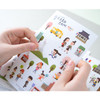 World story translucent deco sticker