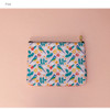 Pink - Le petit pattern zipper pouch