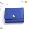 Blue - Pony heritage saffiano leather trifold wallet O