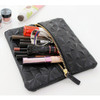 Embossing geometric pattern pouch bag