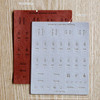 Synthetic leather adhesive index tab sticker set ver.3