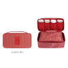 Classic red - Pattern travel pouch bag for underwear and bra 