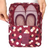 Pattern travel shoes mesh pocket pouch