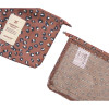 Pattern travel mesh small zipper pouch