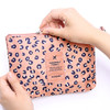 Pattern travel mesh large zipper pouch