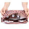 Pattern travel mesh large zipper pouch