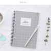 Gray line - Keep a memory wirebound lined notebook