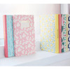 Promenade flower pattern plain notebook