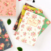 Blooming flower pattern lined notebook small 