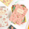 Blooming flower pattern lined notebook small 
